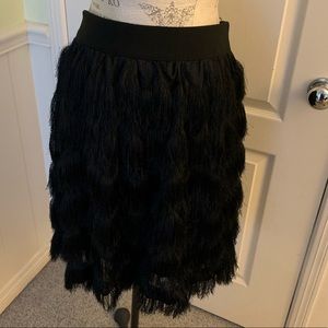 Black Banana Republic fringe skirt. Large - tall